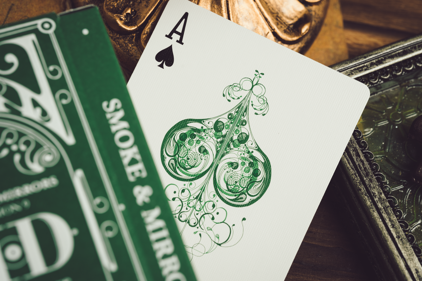 Smoke & Mirrors v9, Green Edition Playing Cards DAN & DAVE