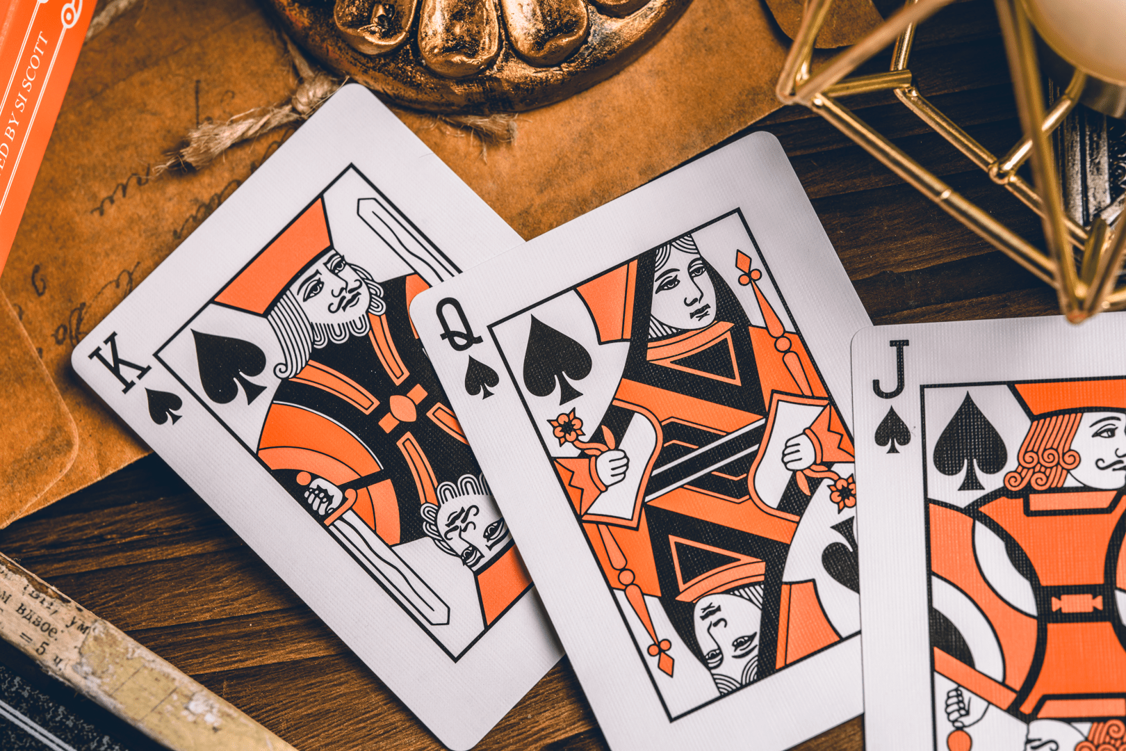 Smoke & Mirrors v9, Orange Edition Playing Cards DAN & DAVE