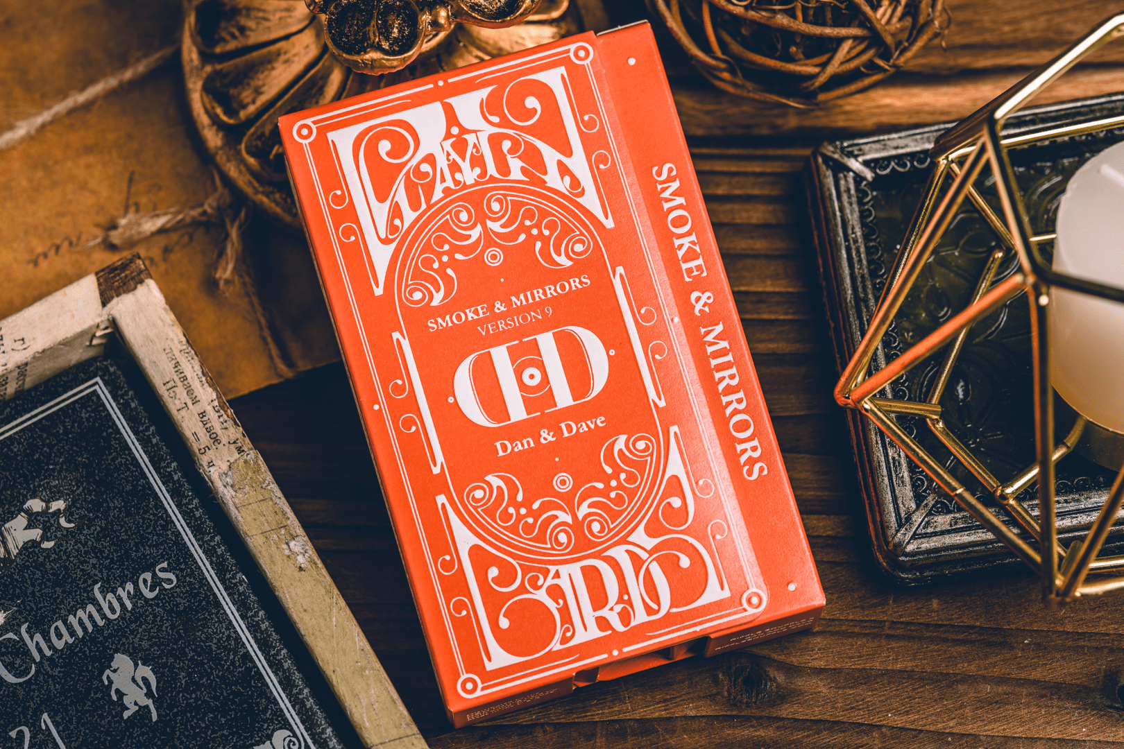 Smoke & Mirrors v9, Orange Edition Playing Cards DAN & DAVE