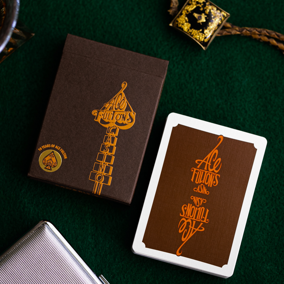 10 Years of Ace Fulton's Playing Cards Playing Cards DAN & DAVE Brown (Cambric Finish) Standard Edition