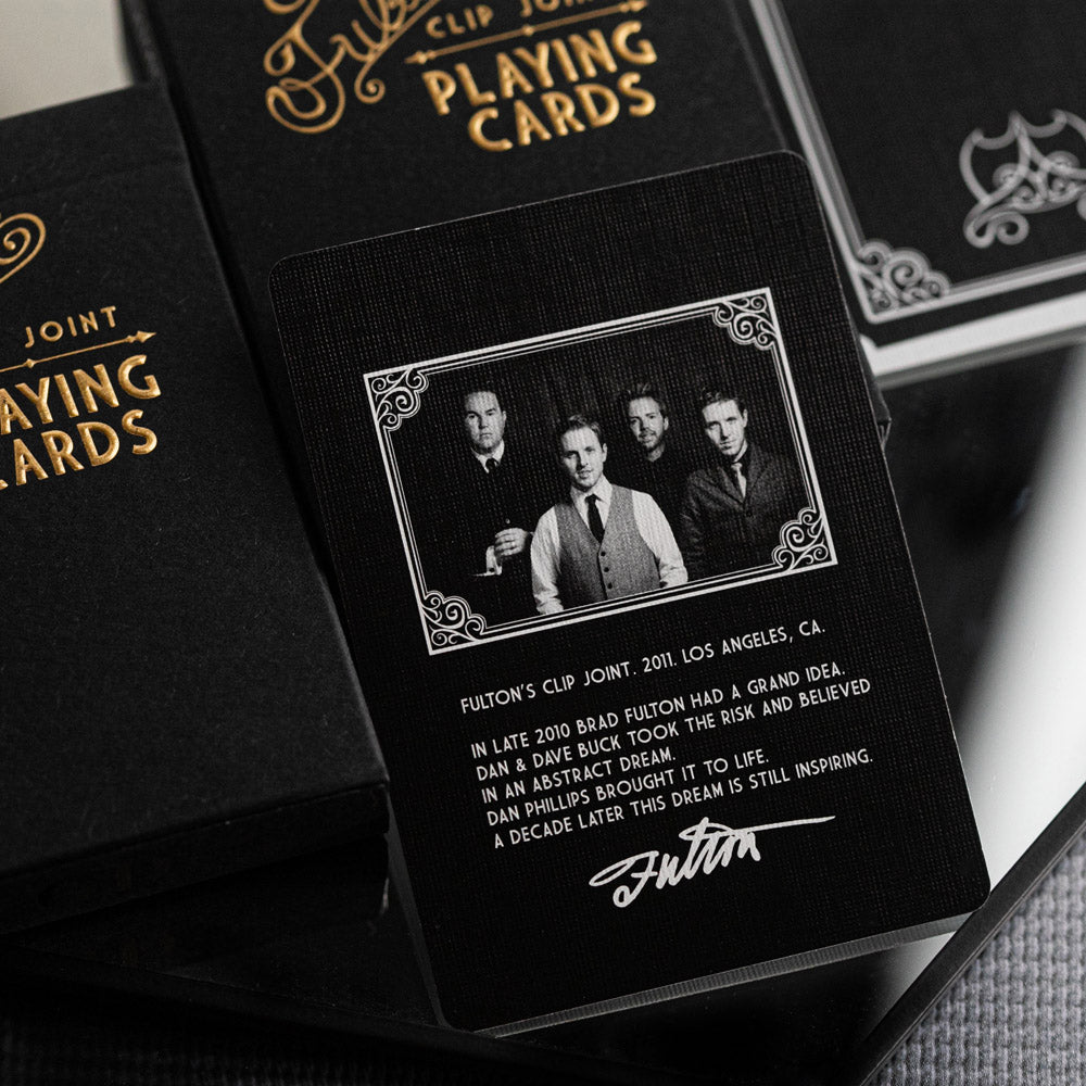 Fulton's Clip Joint, 10 Year Edition Playing Cards DAN & DAVE