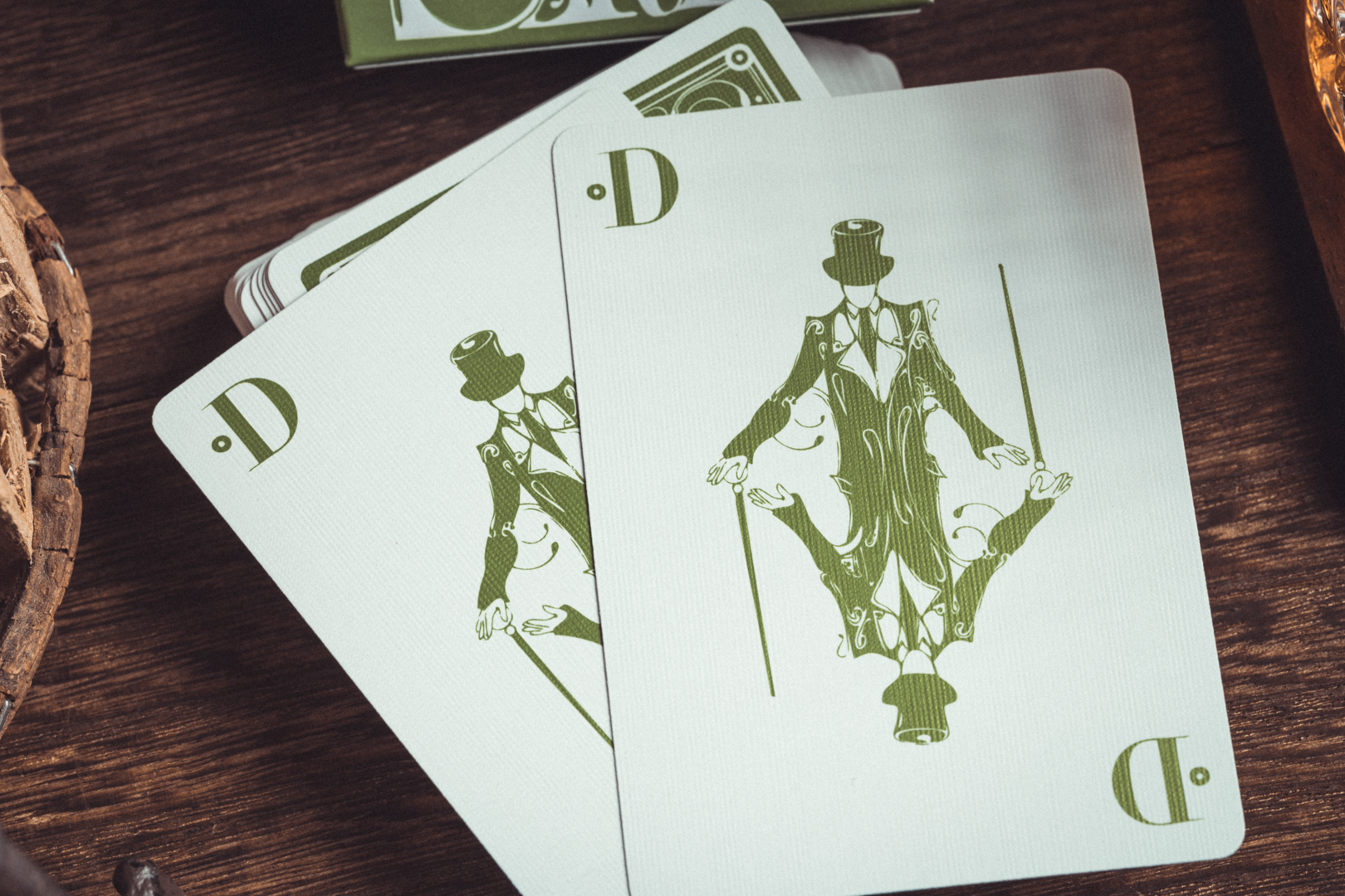 Smoke & Mirrors v8, Green Edition Playing Cards DAN & DAVE