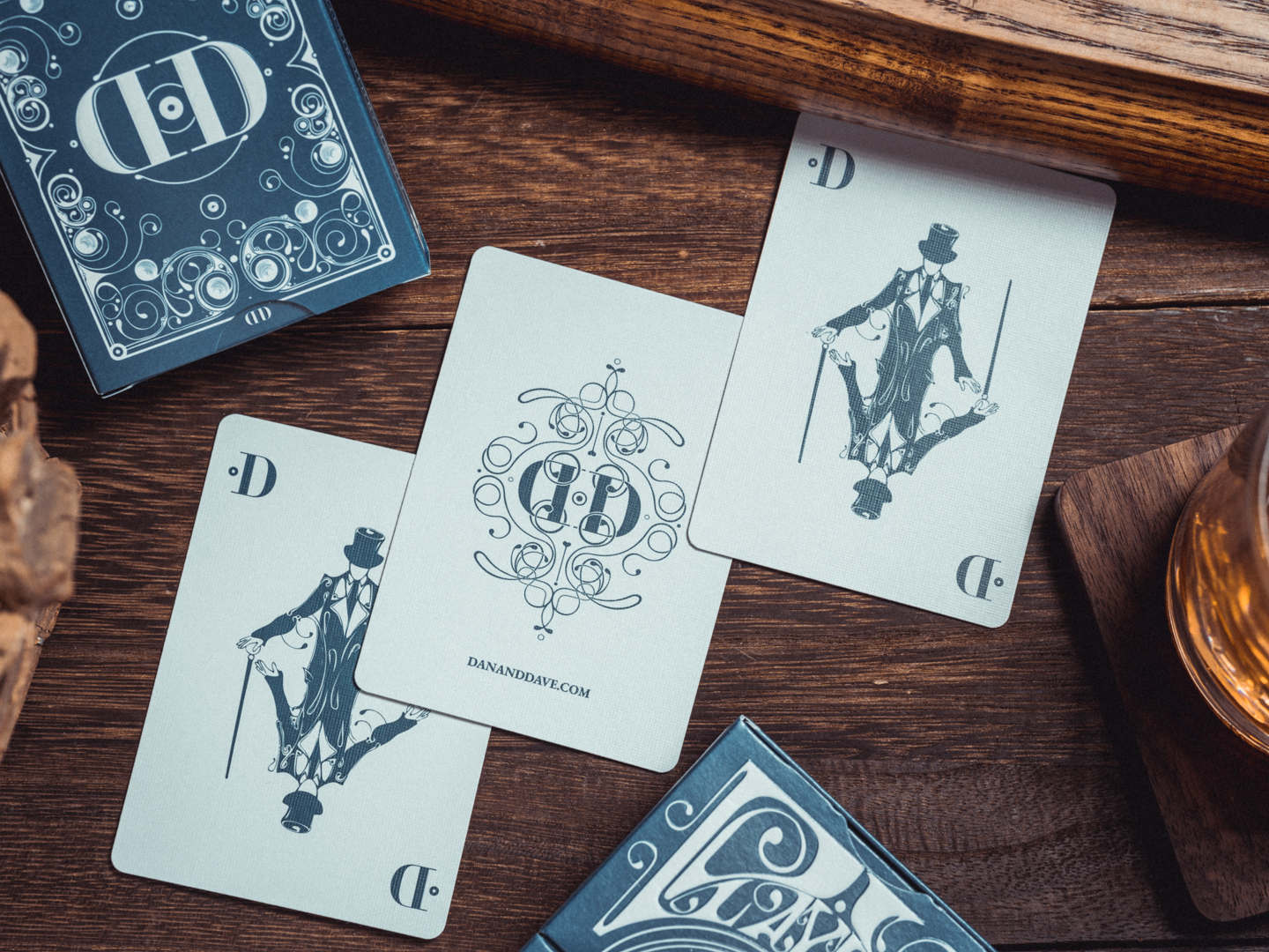Smoke & Mirrors v8, Blue Edition Playing Cards DAN & DAVE