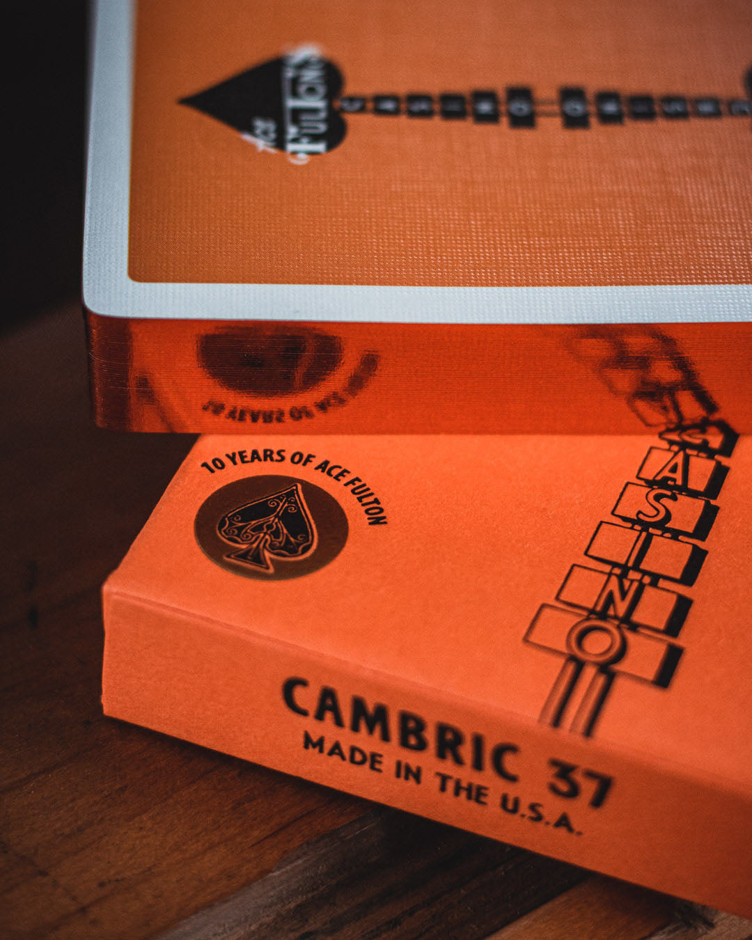 10 Years of Ace Fulton's Playing Cards Playing Cards DAN & DAVE Orange (Cambric Finish) Gilded Edition