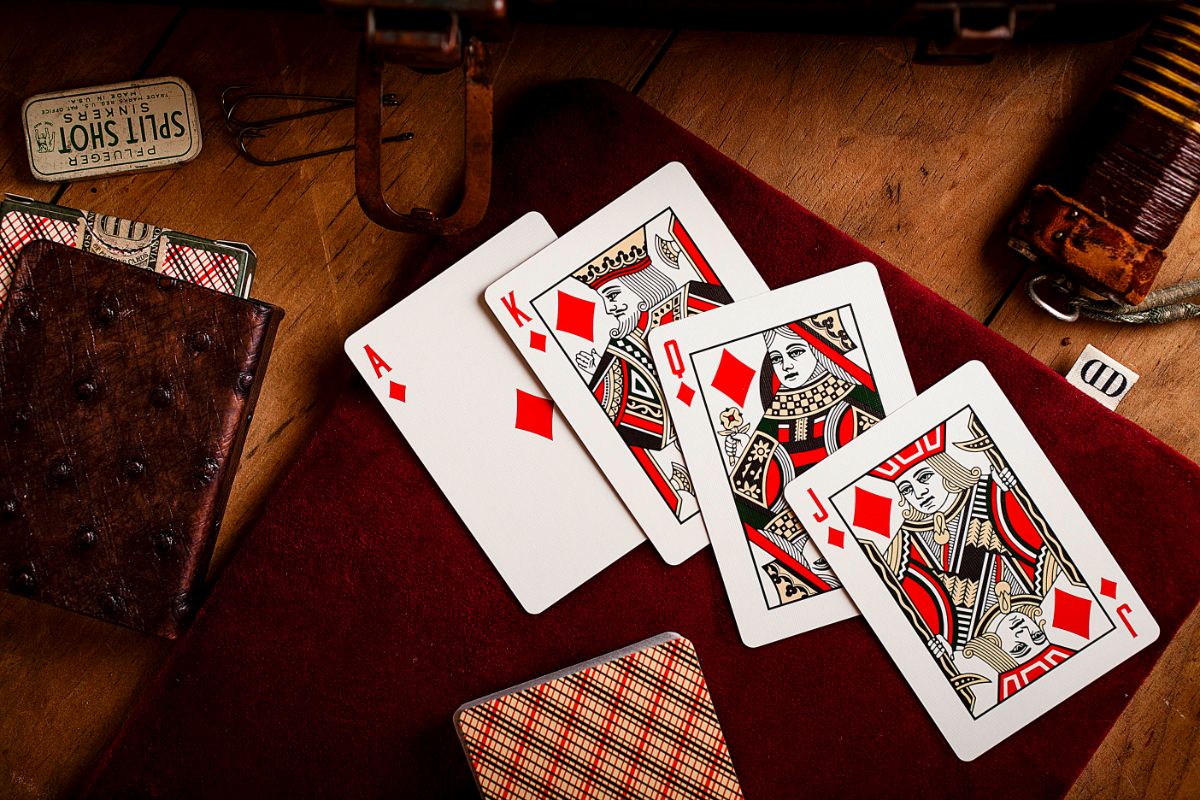 Vintage Plaid Playing Cards DAN & DAVE