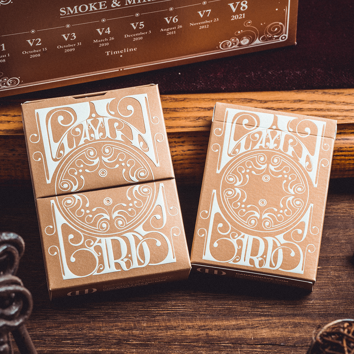 Smoke & Mirrors v8, Gold Edition Playing Cards DAN & DAVE