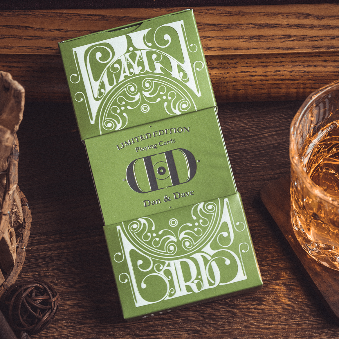 Smoke & Mirrors v8, Green Edition Playing Cards DAN & DAVE
