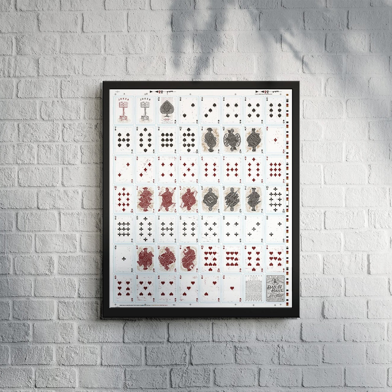 Factory Uncut Sheets Playing Cards DAN & DAVE