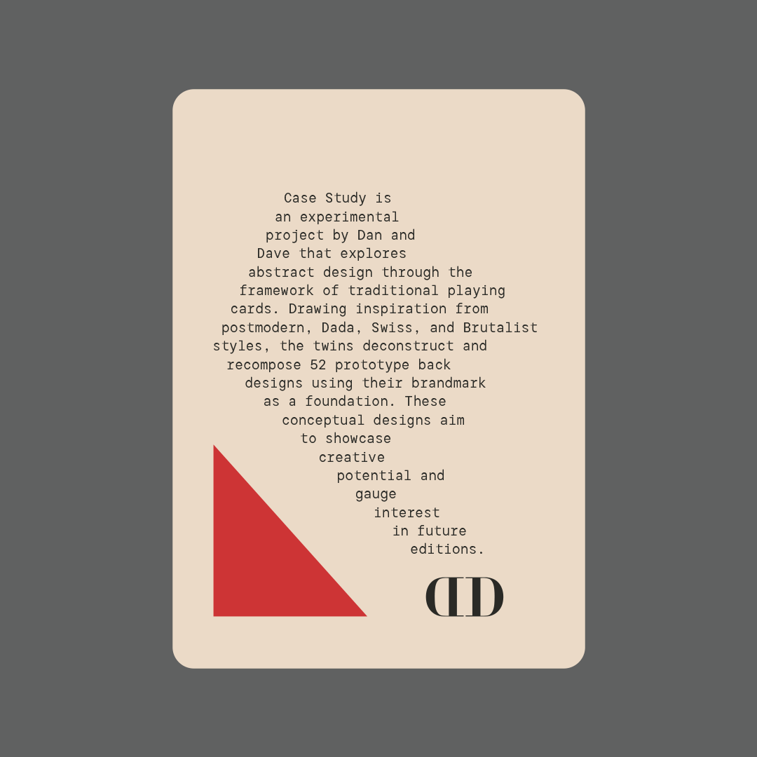 Case Study, Prototype Deck Playing Cards DAN & DAVE