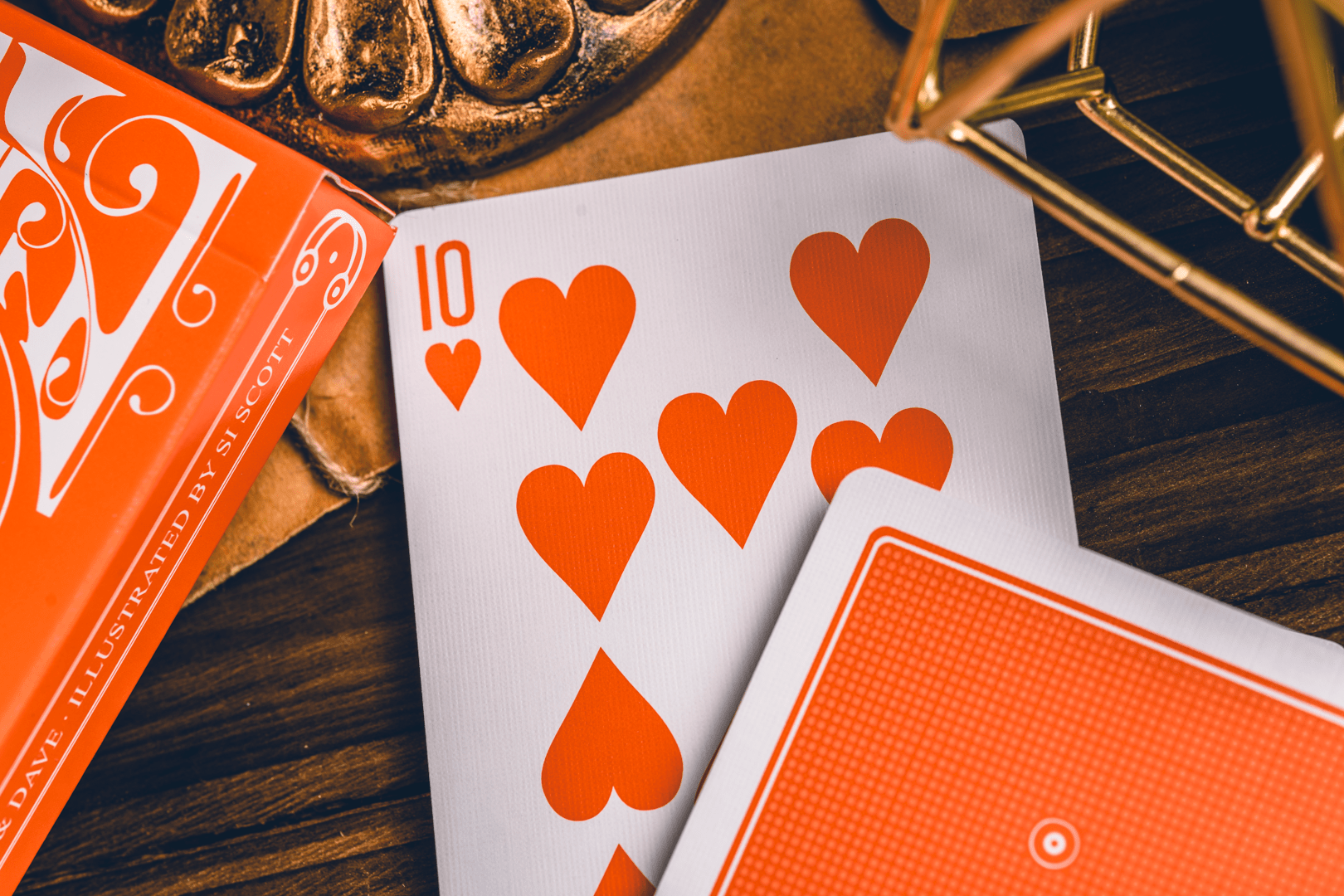 Smoke & Mirrors v9, Orange Edition Playing Cards DAN & DAVE